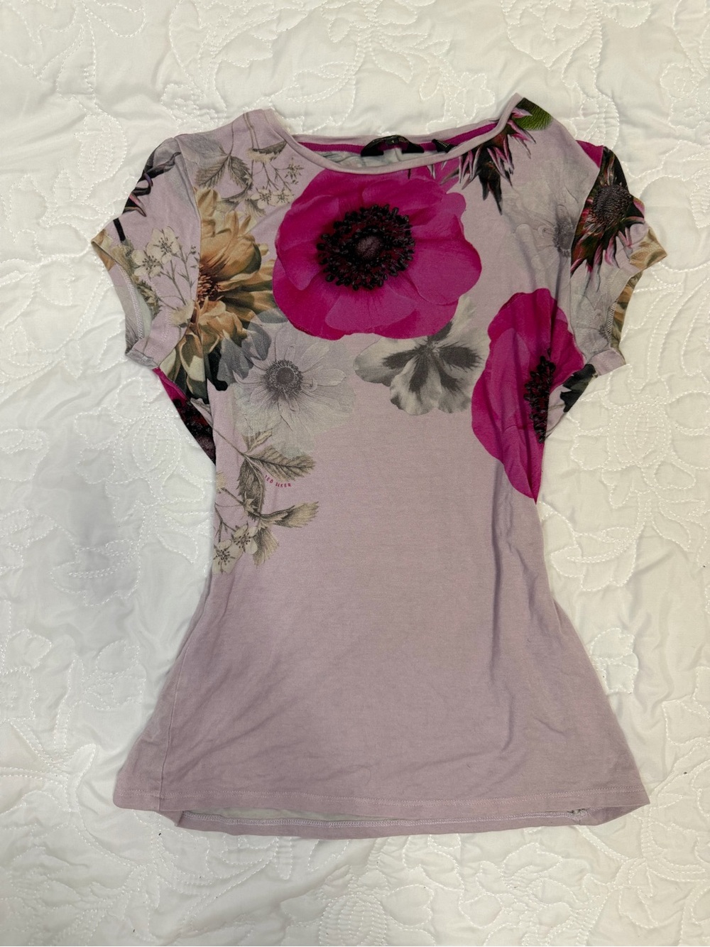 Ted Baker Women’s Floral Short-Sleeve Top - Pink